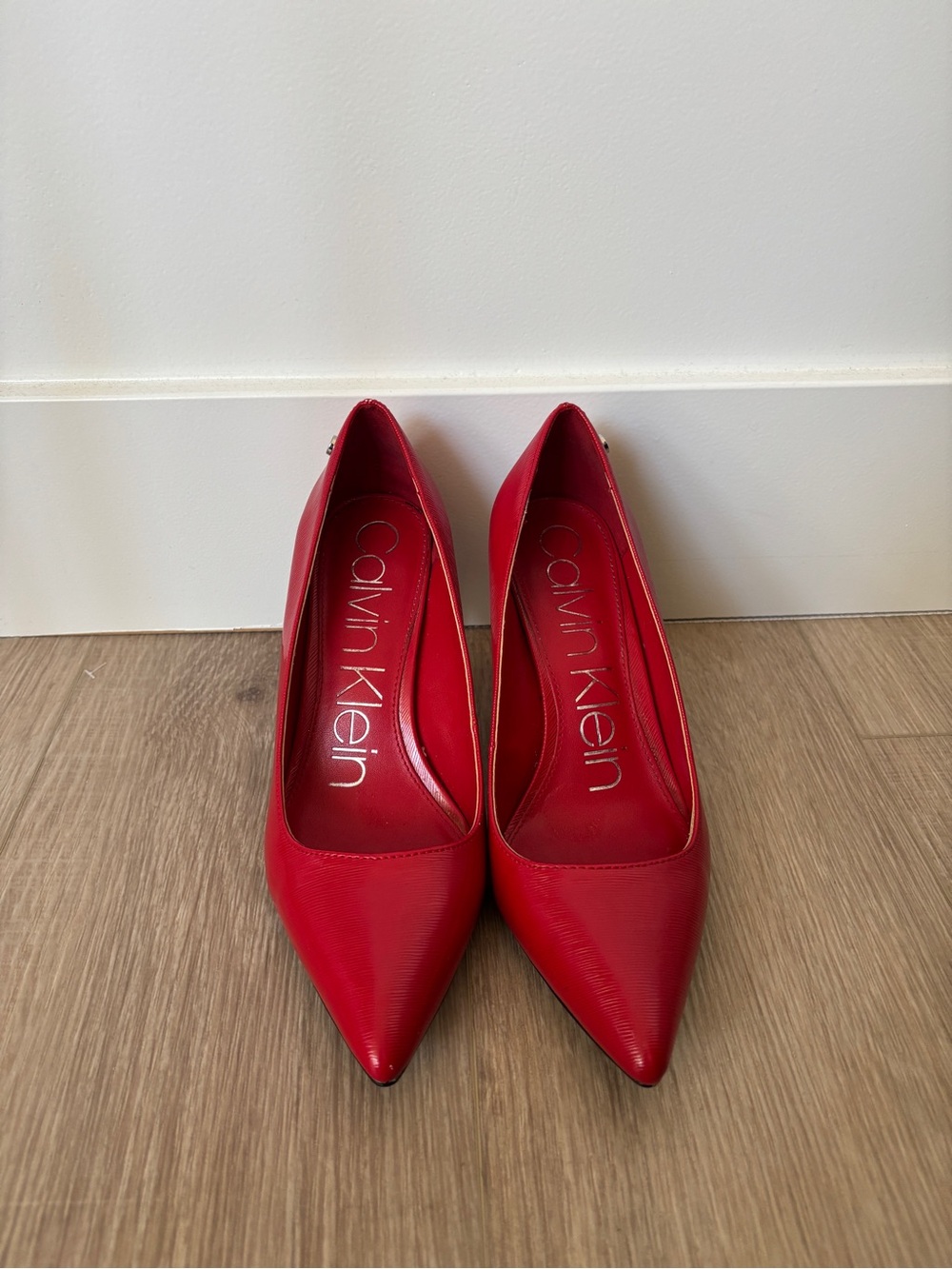 Calvin Klein Red Pointed Toe Pumps